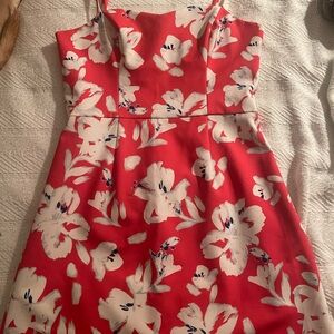 French Connection Red and White Floral Dress